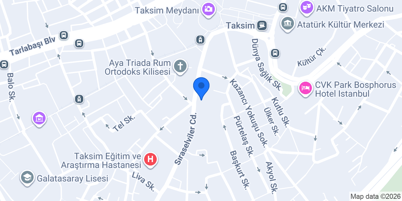 TAKSİM STAR HOTEL BOSPHORUS konumu