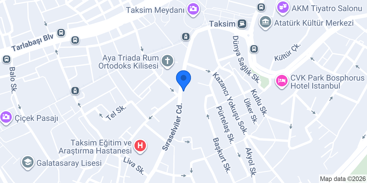 Aladdin Indian Pakistani Restaurant Istanbul konumu