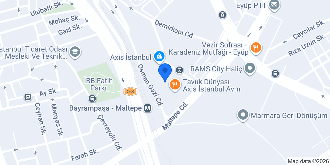 Green Salads Axis İstanbul AVM konumu