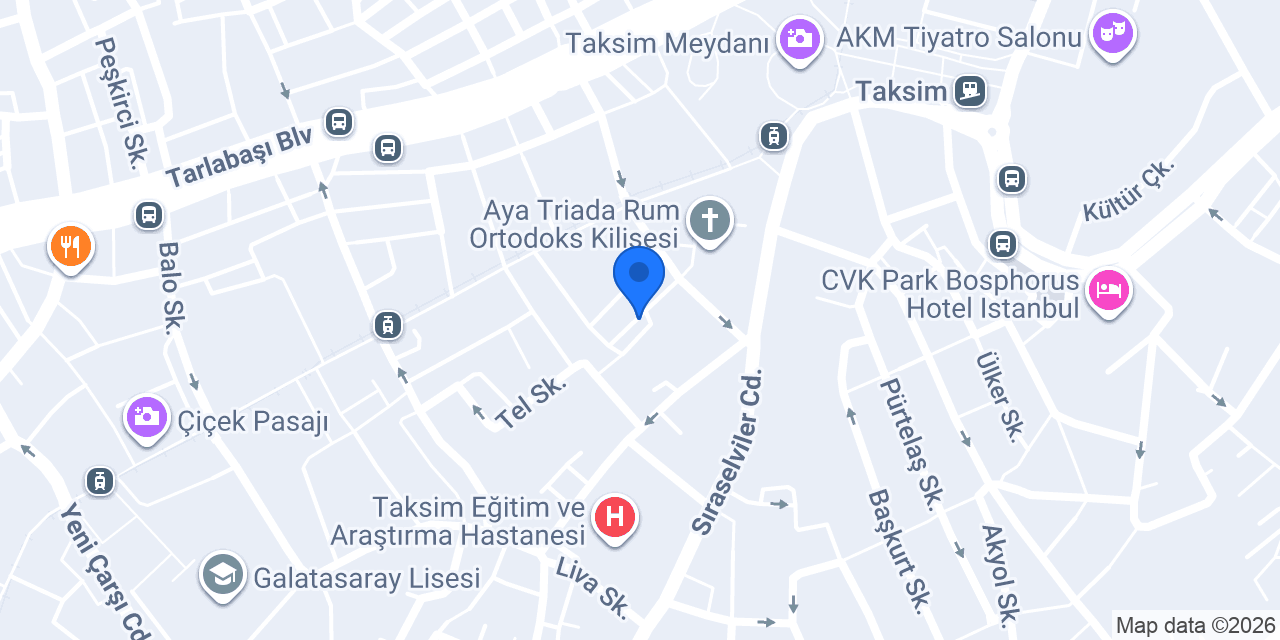 TAKSİM LİFE HOUSE konumu