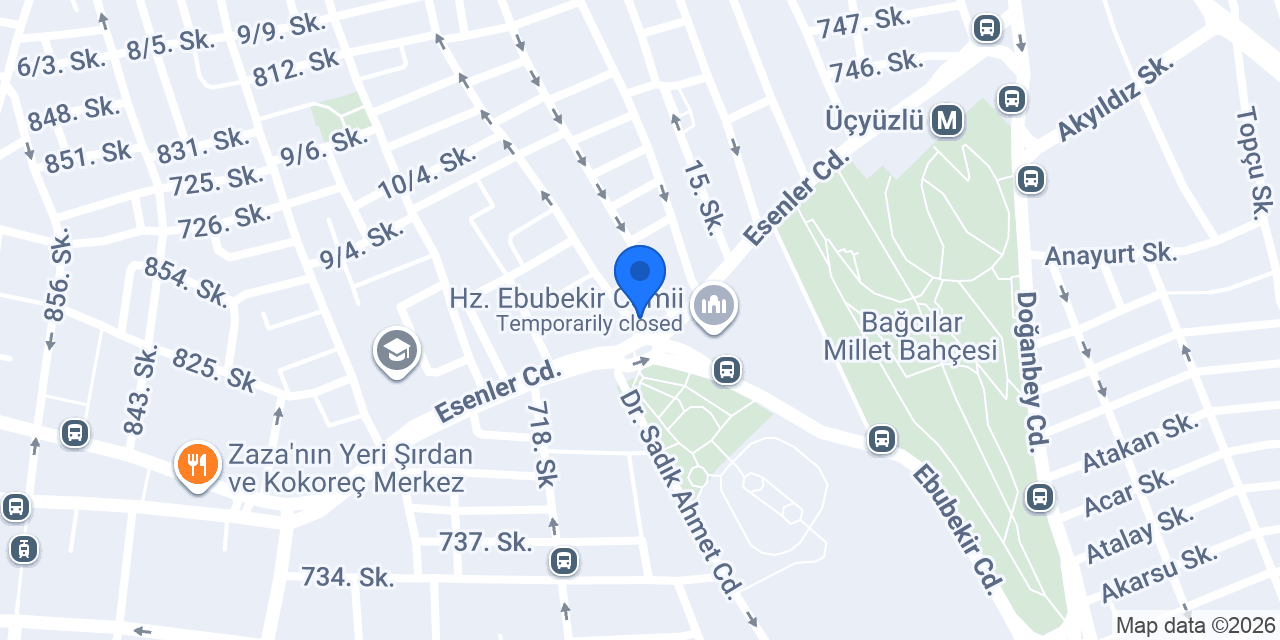 Özİnci Pastanesi konumu