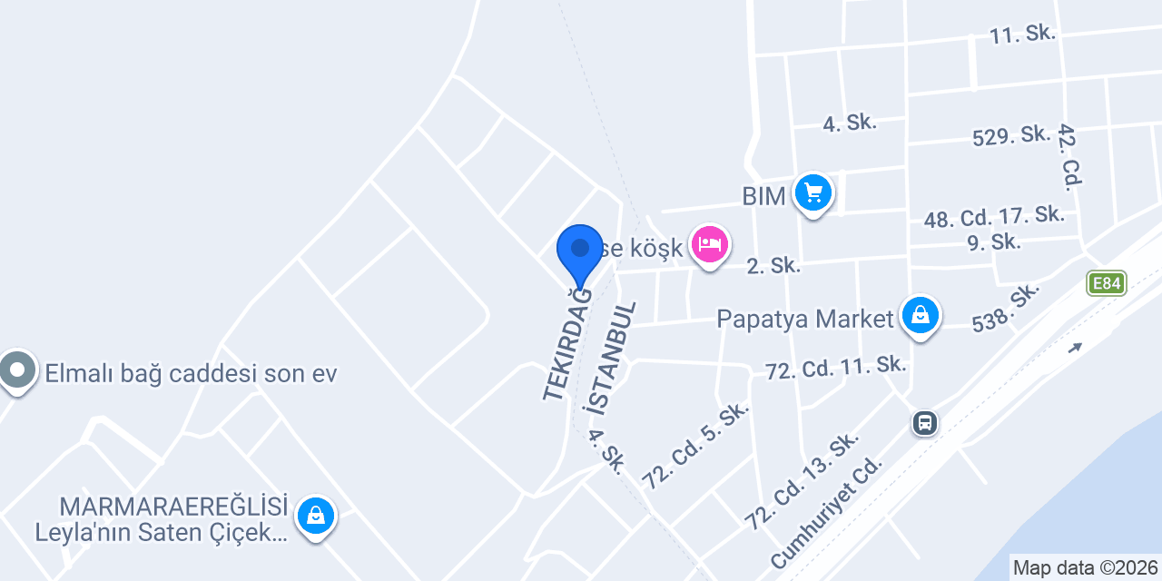 Papatya Bungalov konumu