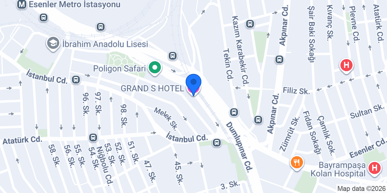 GRAND S HOTEL konumu