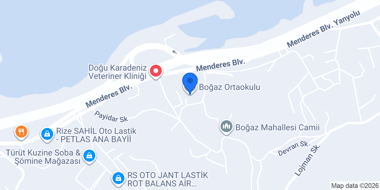 Boğaz Ortaokulu konumu