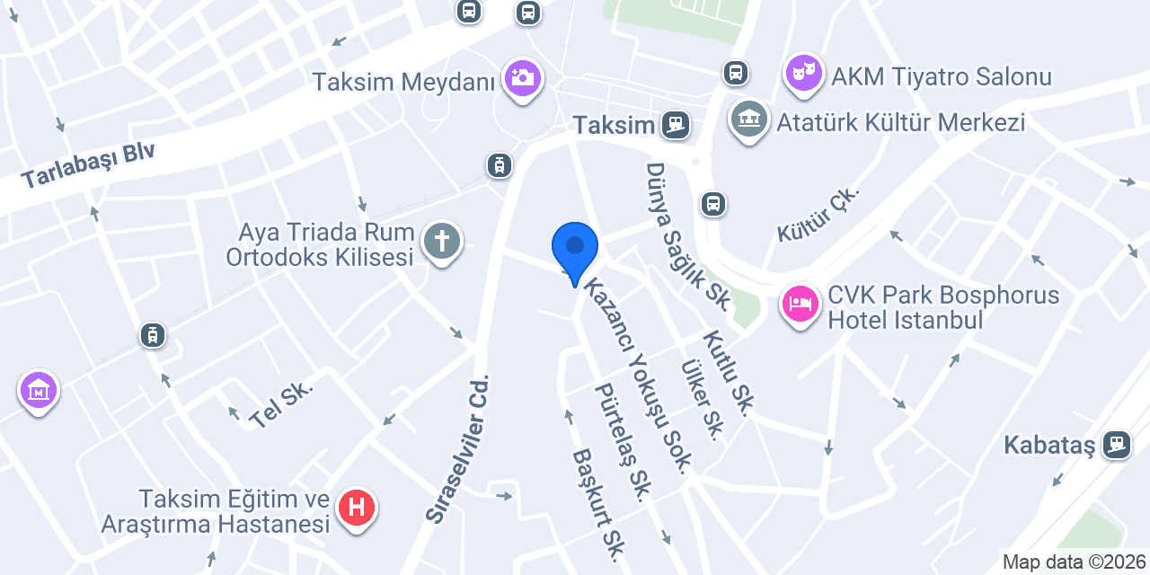 Hotel V Plus Taksim konumu