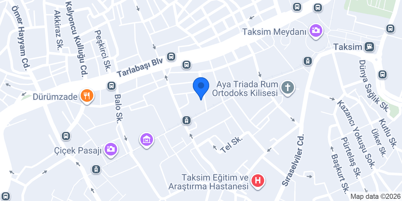 Taksim Lapis Tattoo konumu