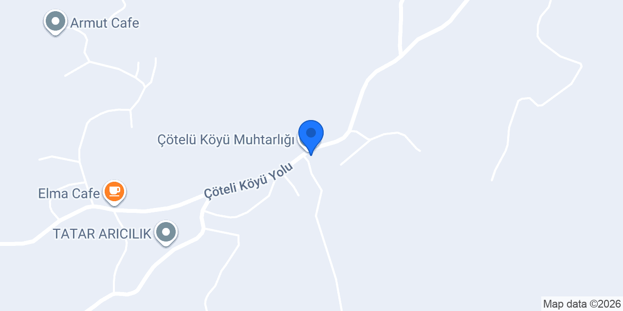 Çötelü Köyü Muhtarlığı konumu
