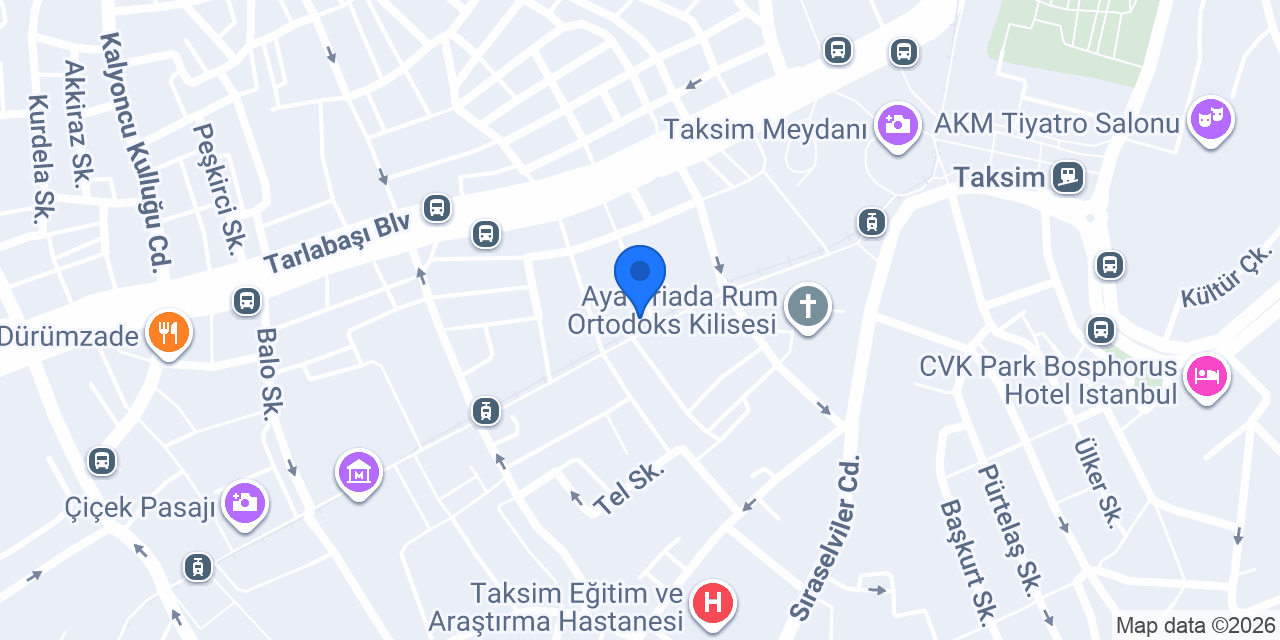 As Hotel Taksim konumu