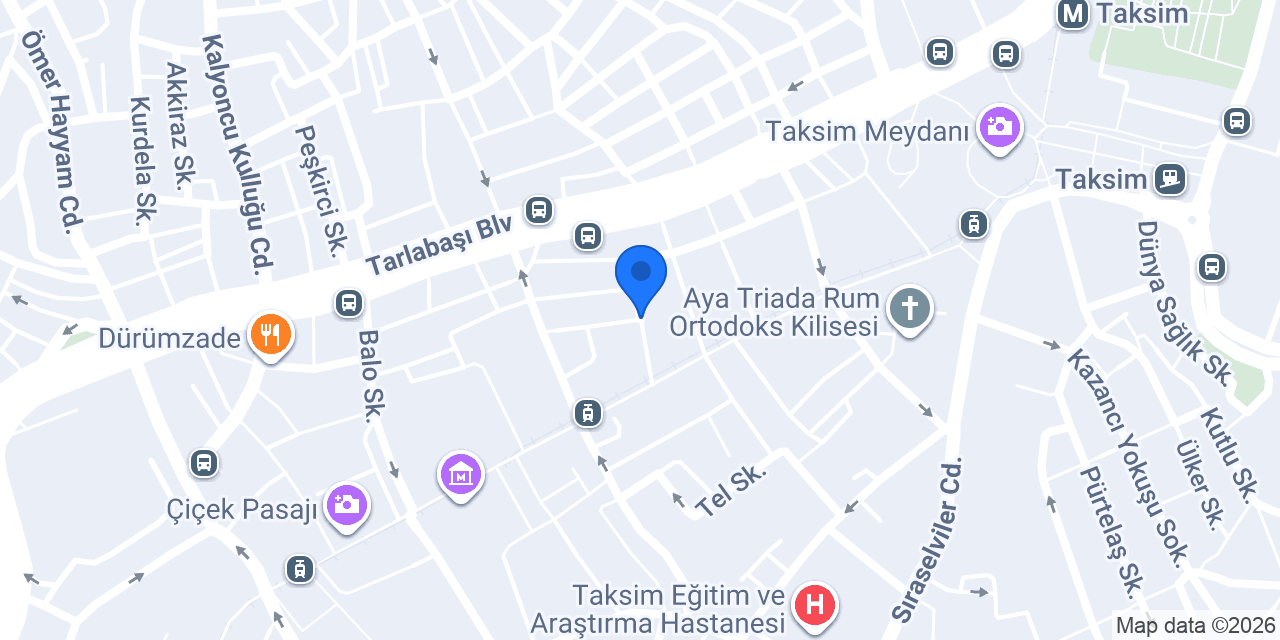 Gran Brn Hotel Taksim konumu