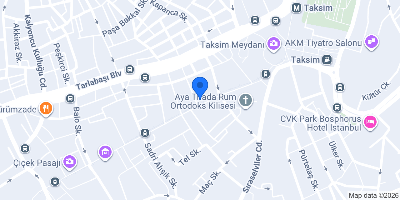 Taksim Maya Eczanesi konumu