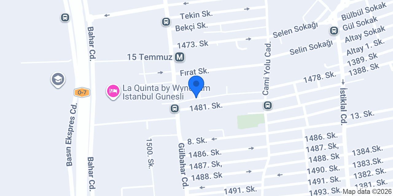 Güneşli Garaj konumu