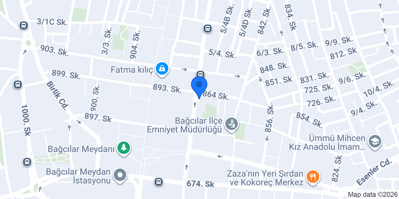 QNB Bağcılar Şubesi konumu