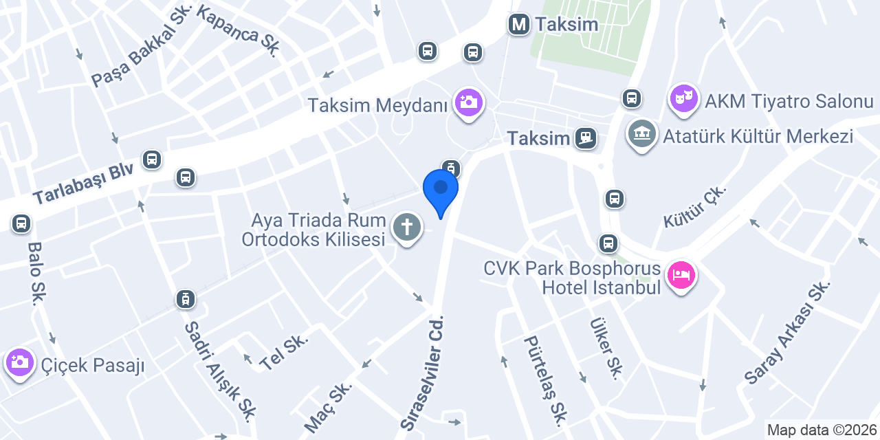 Bambi Cafe Taksim konumu