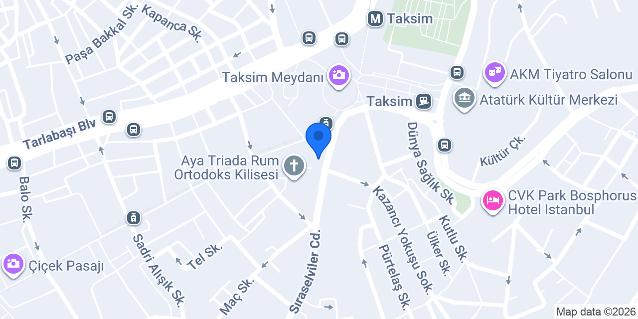 Kızılkayalar Taksim konumu