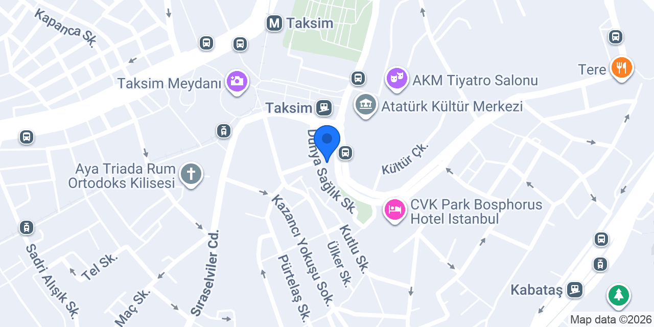 Vakıf Katılım Taksim Şubesi konumu