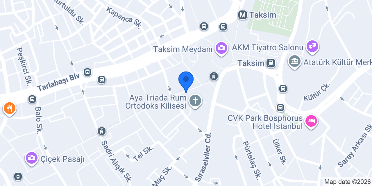 Taksim TOYS konumu