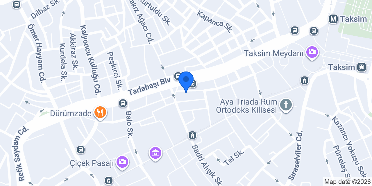 Taxim Marin Suites konumu
