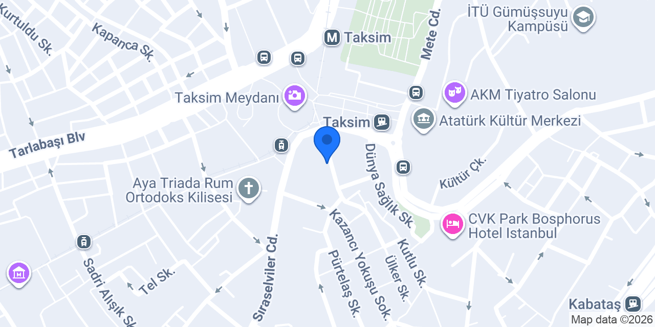 Taksim Web Tasarım konumu