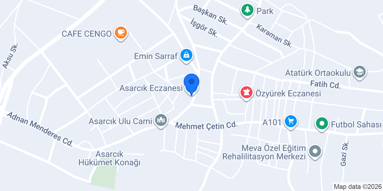 Asarcık Eczanesi konumu