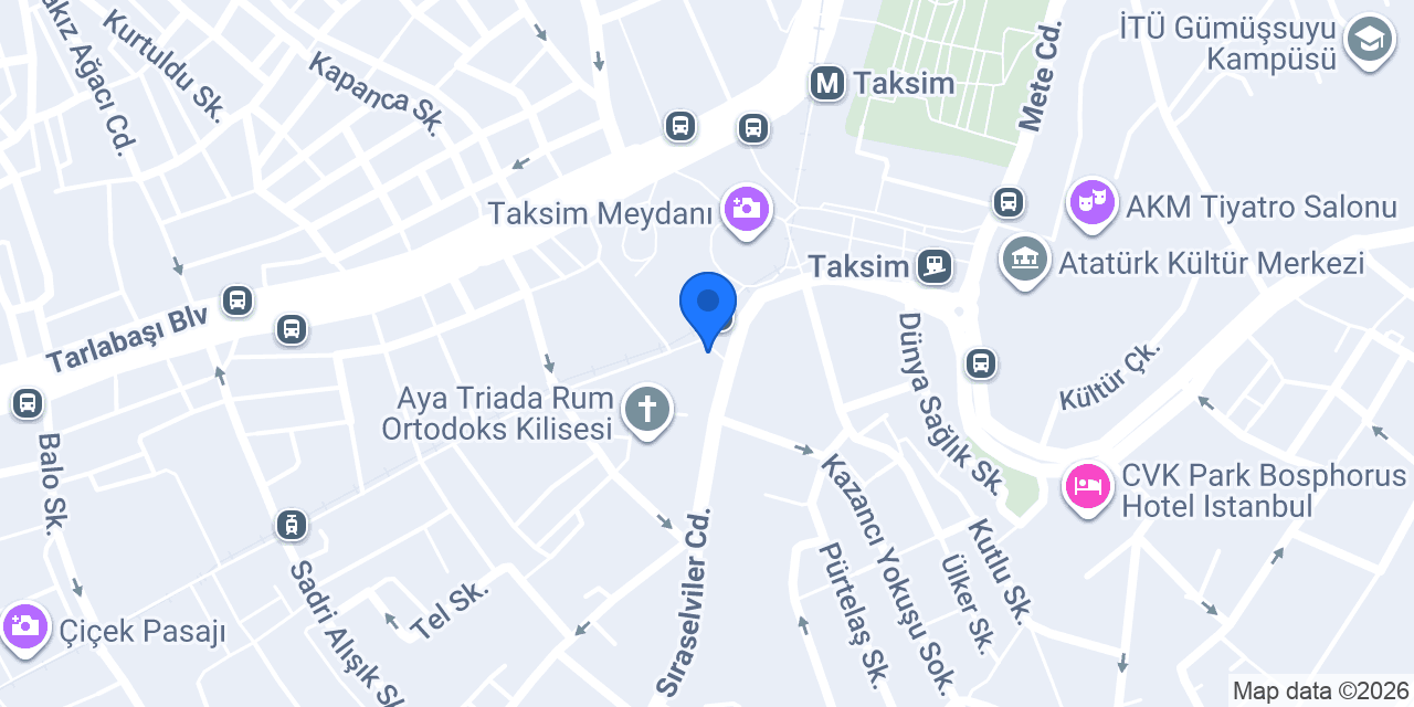Taksim Döner konumu