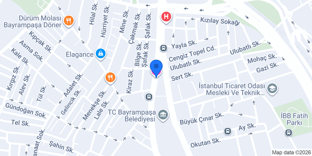 Marnas Hotel Bayrampaşa konumu