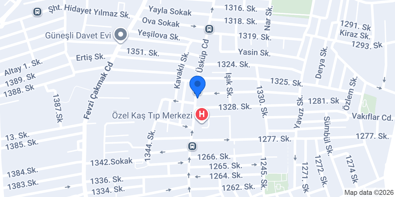 Halk Baklava Güneşli konumu