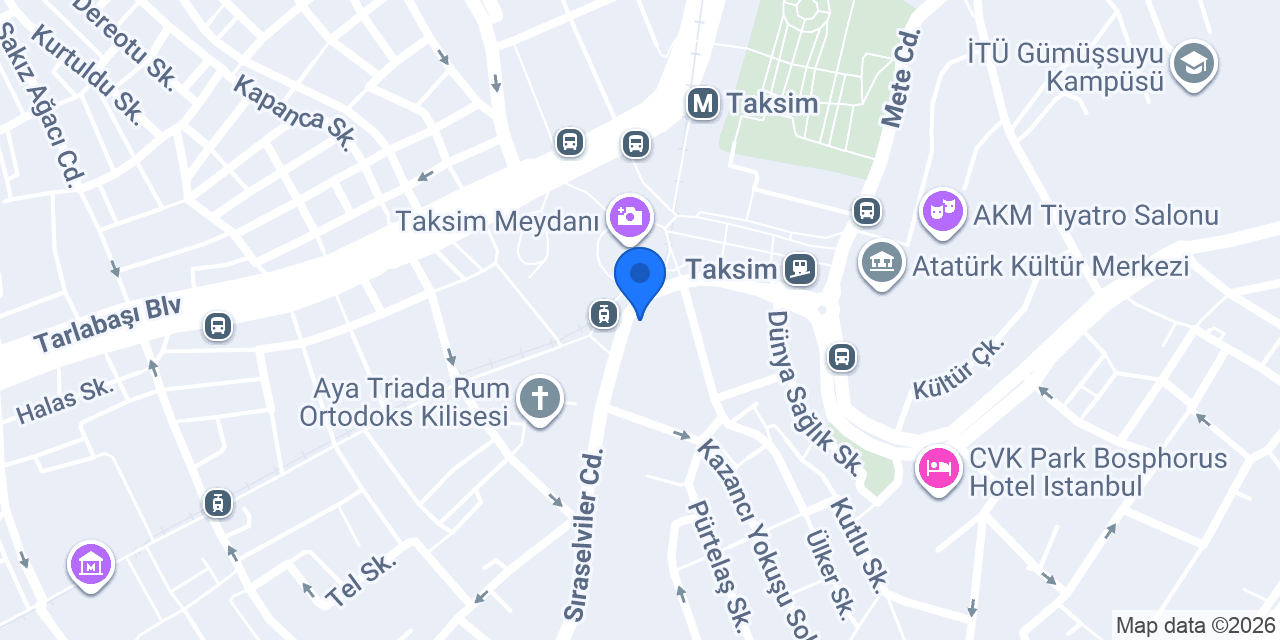 Taksim Square Hotel konumu