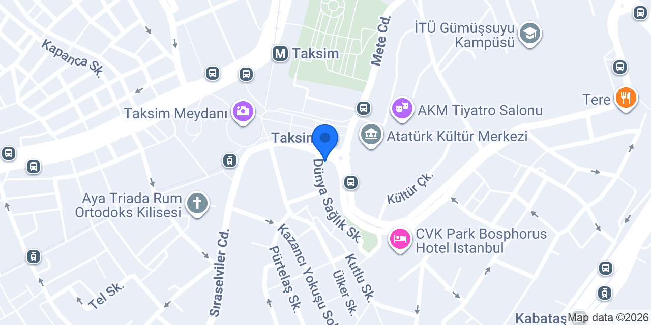 VakıfBank Taksim Şubesi konumu