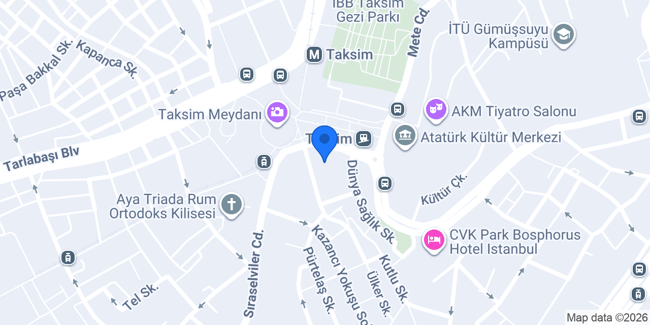 The Marmara Taksim konumu