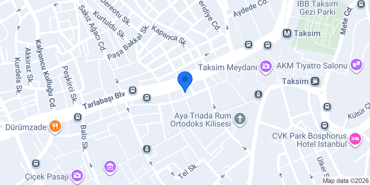 Zübeyir Ocakbaşı/Taksim konumu