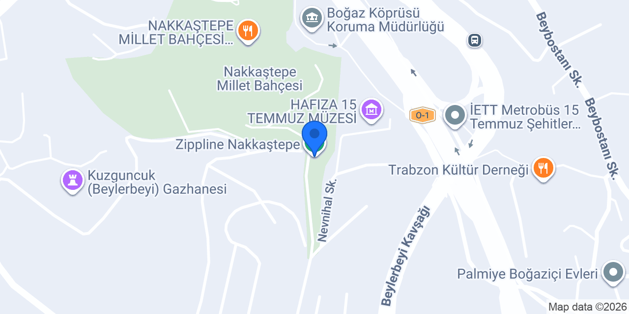 Zippline Nakkaştepe konumu