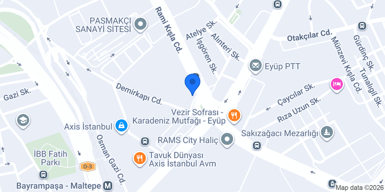Emlak Katılım Topçular Şubesi konumu