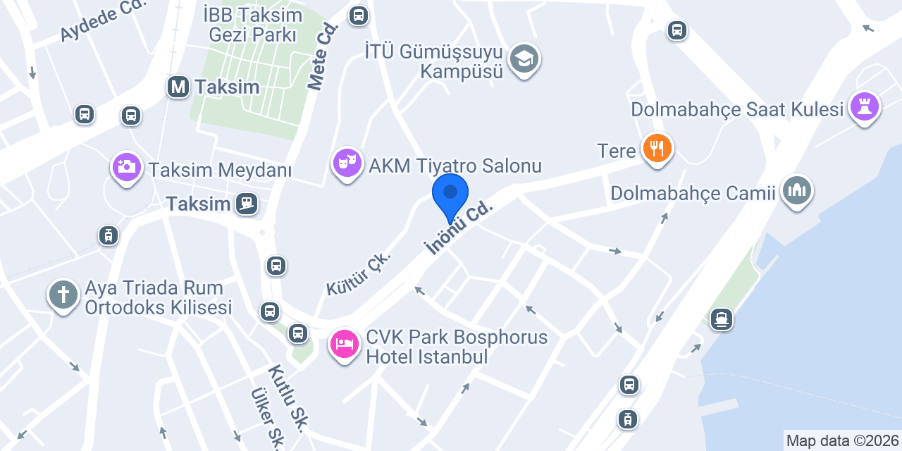 Gümüşsuyu Pastanesi konumu