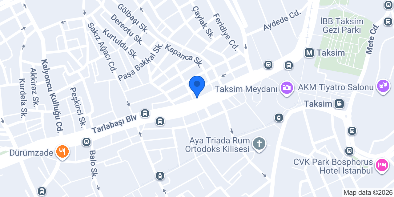 Taksim Pizza Pide Lahmacun konumu
