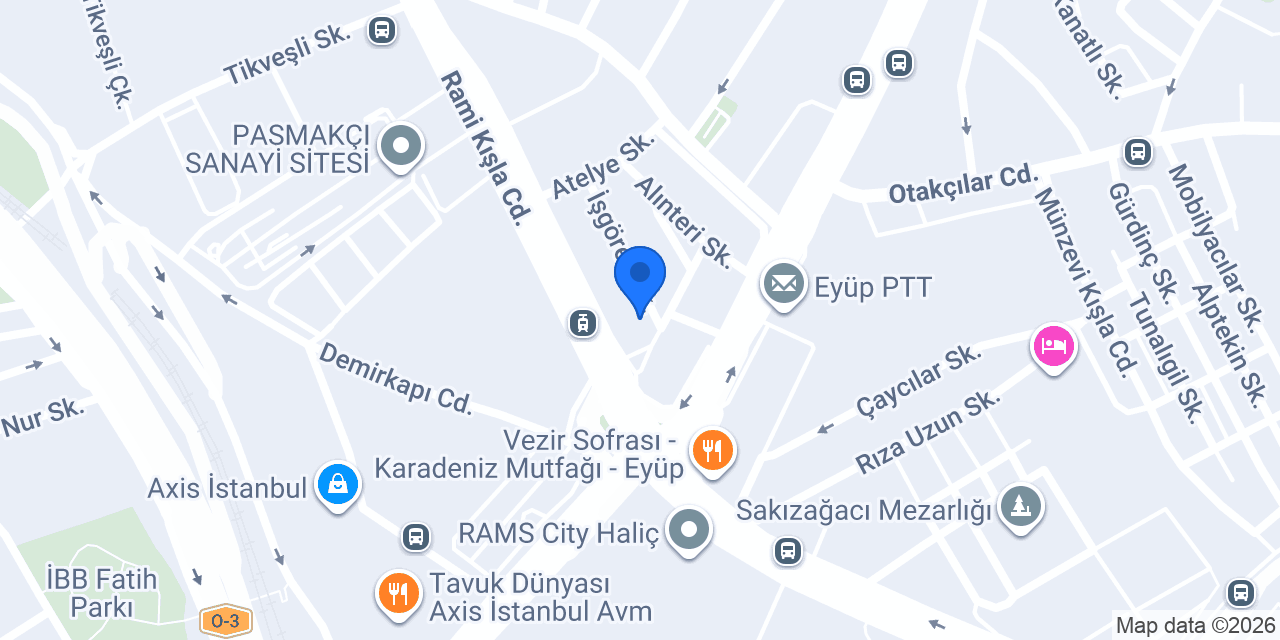 Ak Klişe Grafik konumu