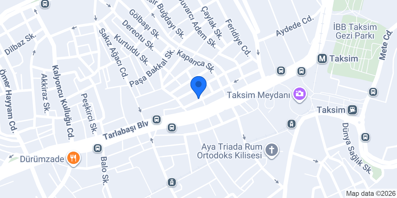 Peri Hotel Taksim konumu