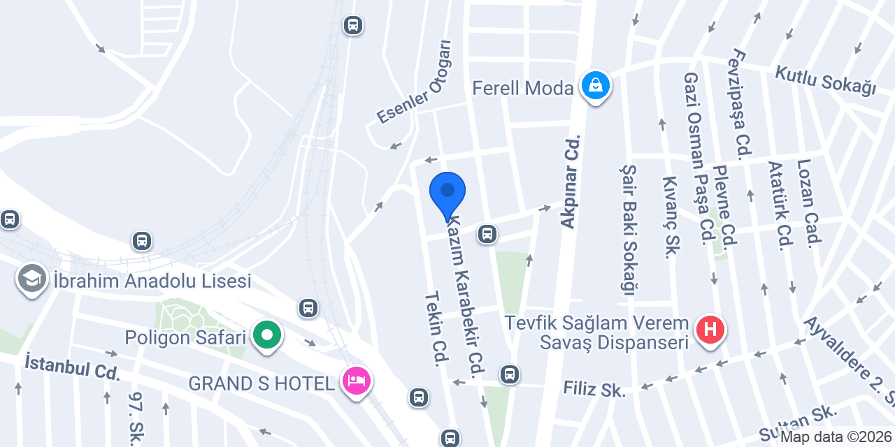 Otogar Psikoteknik konumu