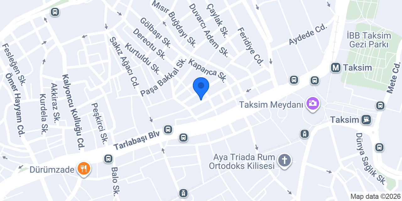 TAKSİM PLAZA SUİTE konumu