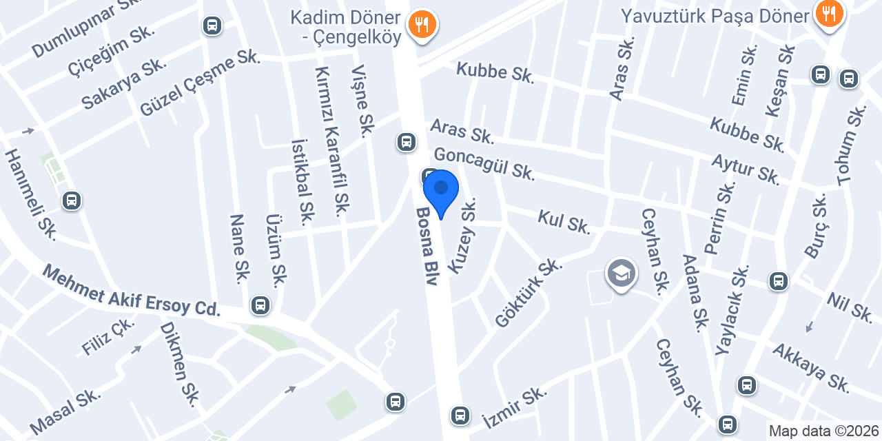 Gece Dönercisi ÇENGELKÖY konumu