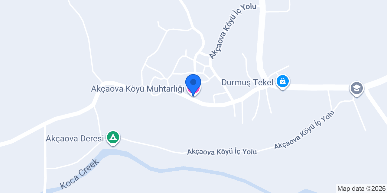 Akçaova Köyü Muhtarlığı konumu