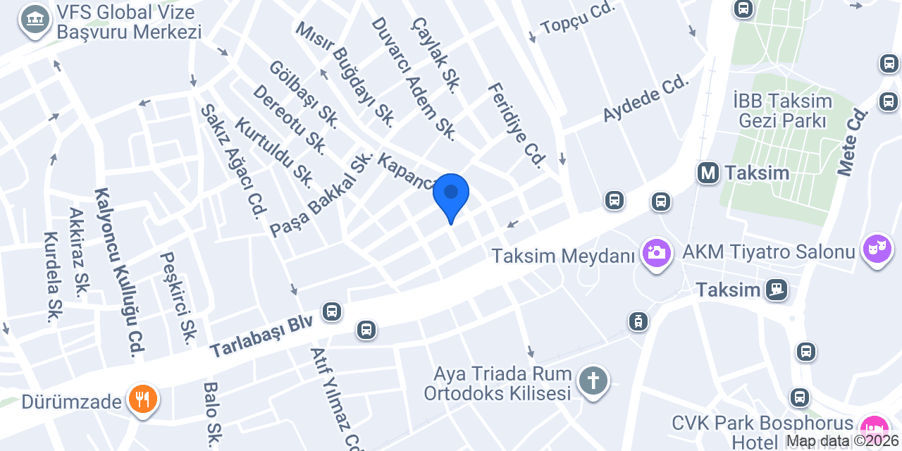 Huzur Otopark konumu