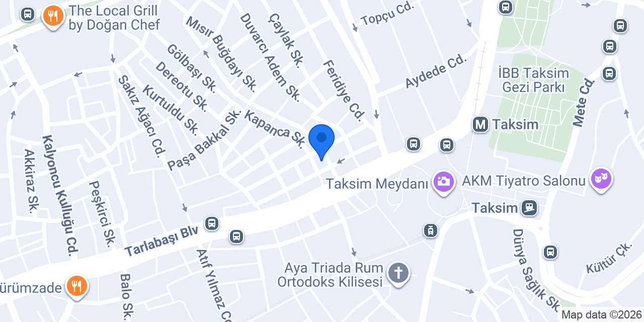 Taksim Kuru Temizleme ve Çamaşırhane konumu