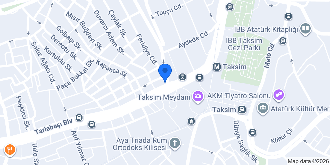 Kuveyt Türk Taksim Şubesi konumu