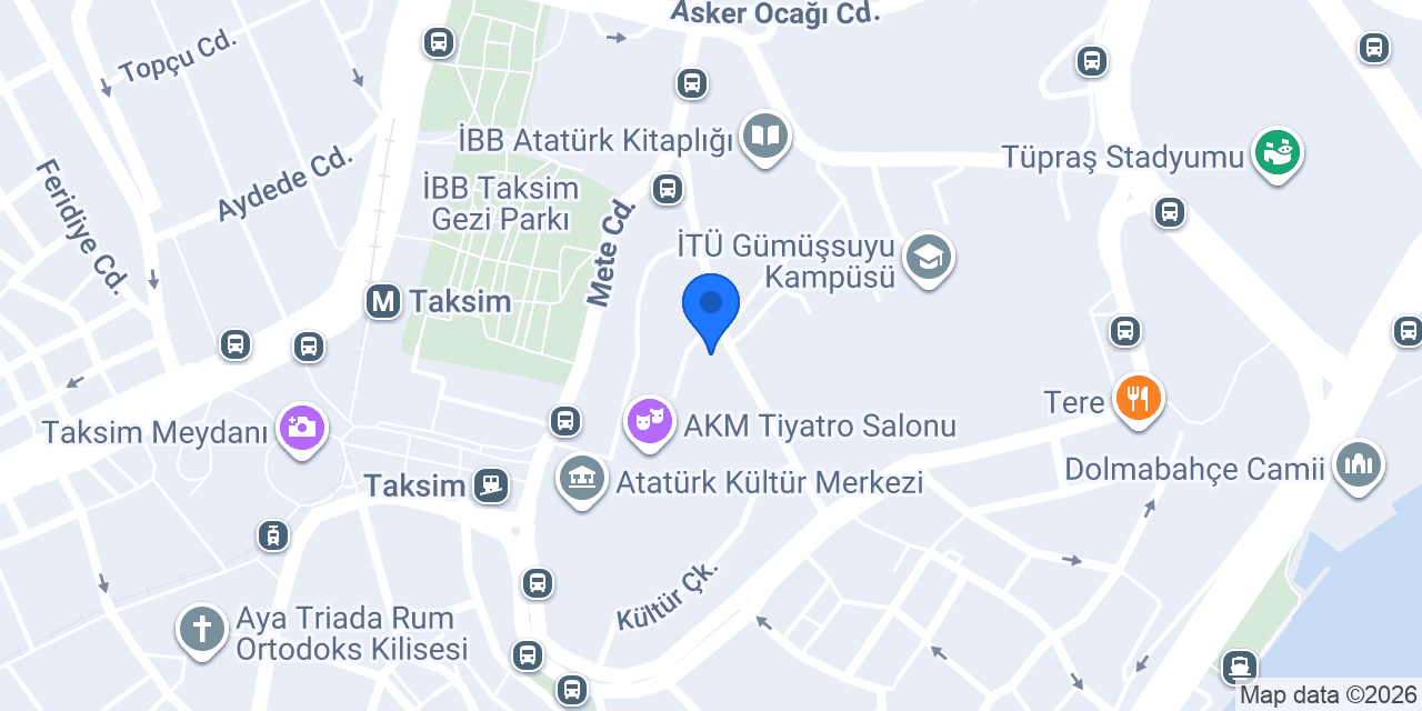 Aspera Hotel Taksim konumu
