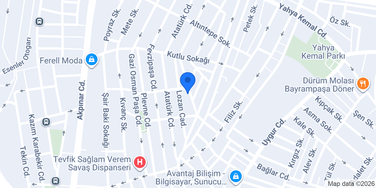 Bayrampaşa Tesisat konumu