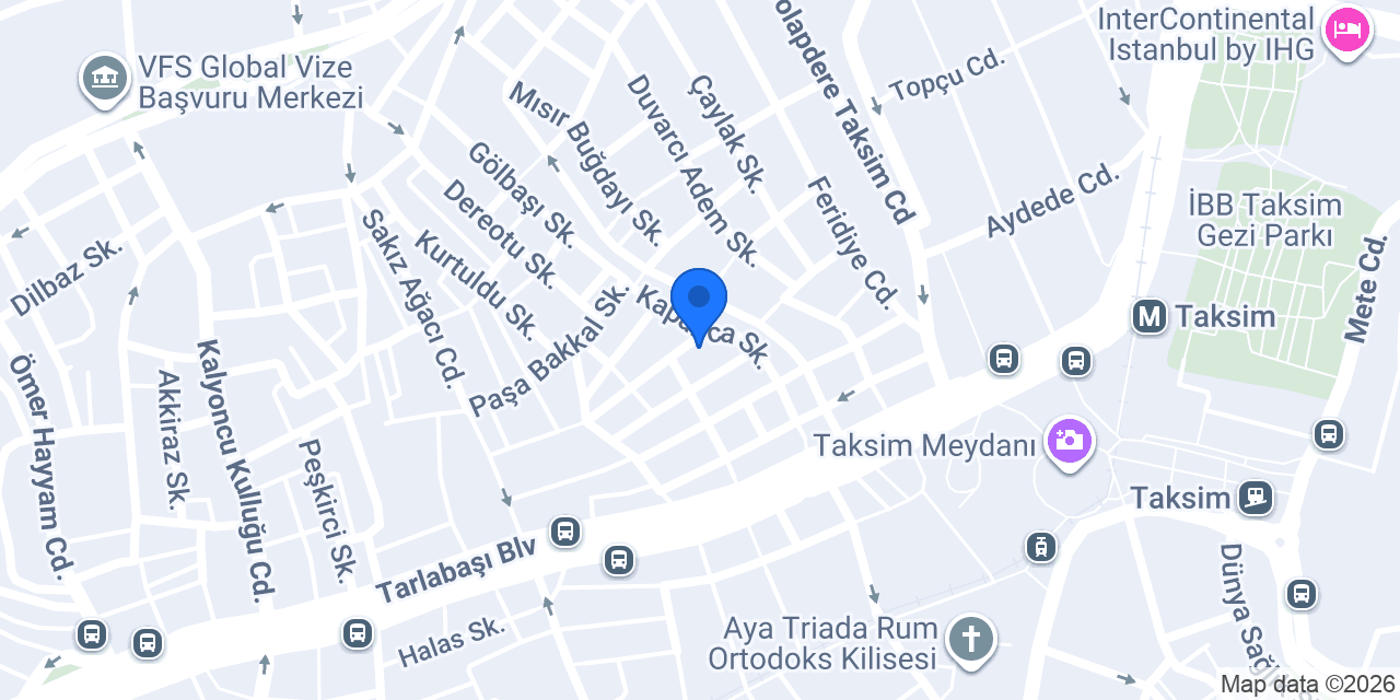 TAKSIM BLUE konumu