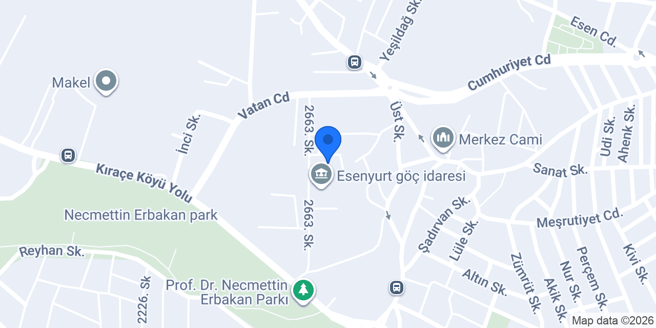 Kıraç Polis Merkezi konumu