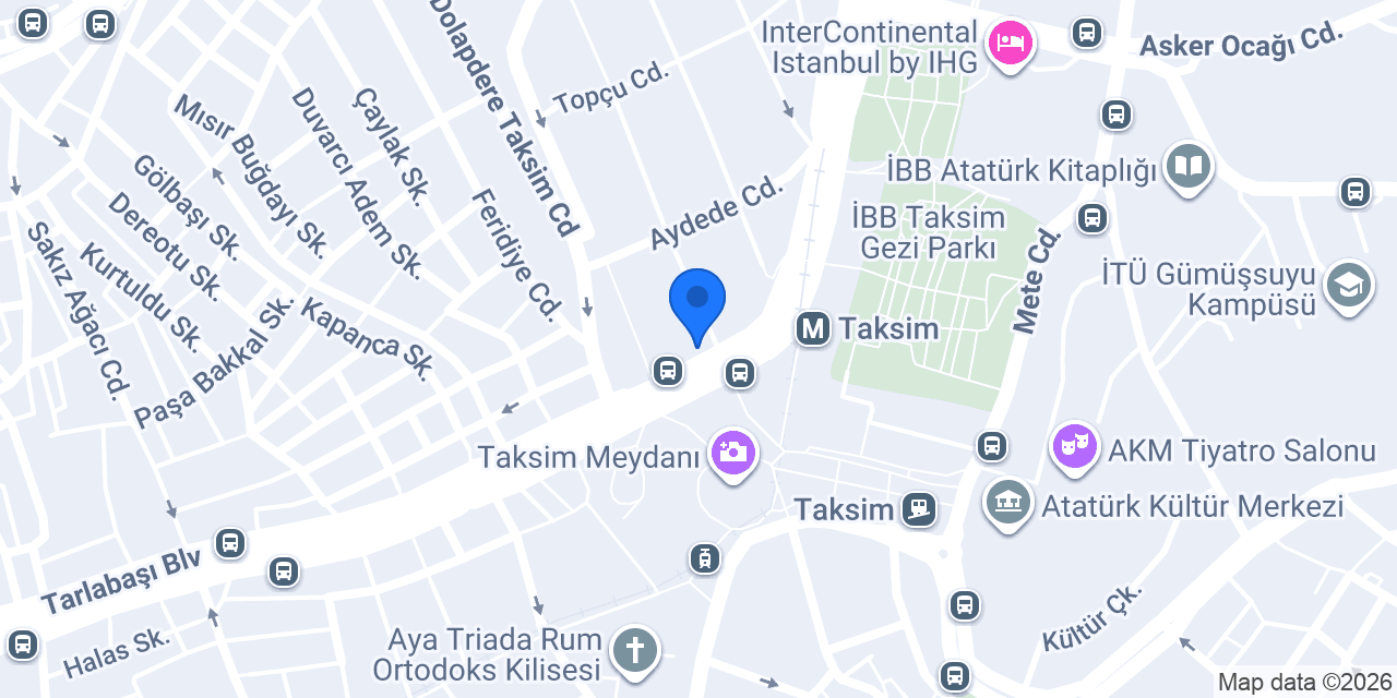 Yapı Kredi - Taksim Meydan Şubesi konumu