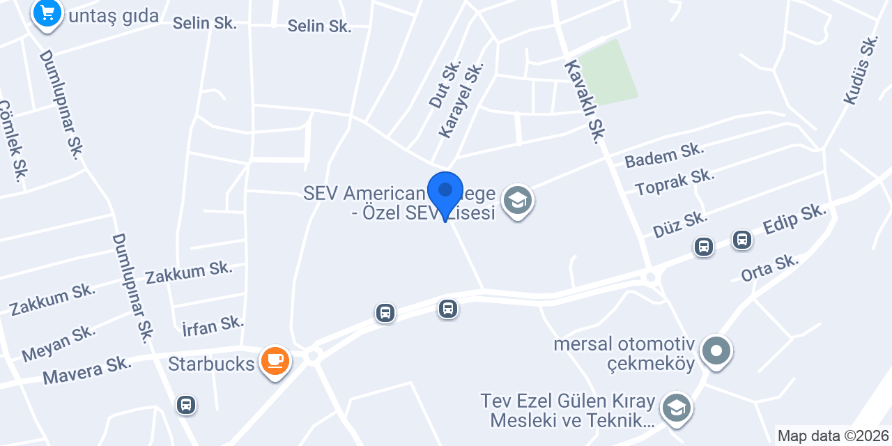 Özel SEV Anaokulu konumu