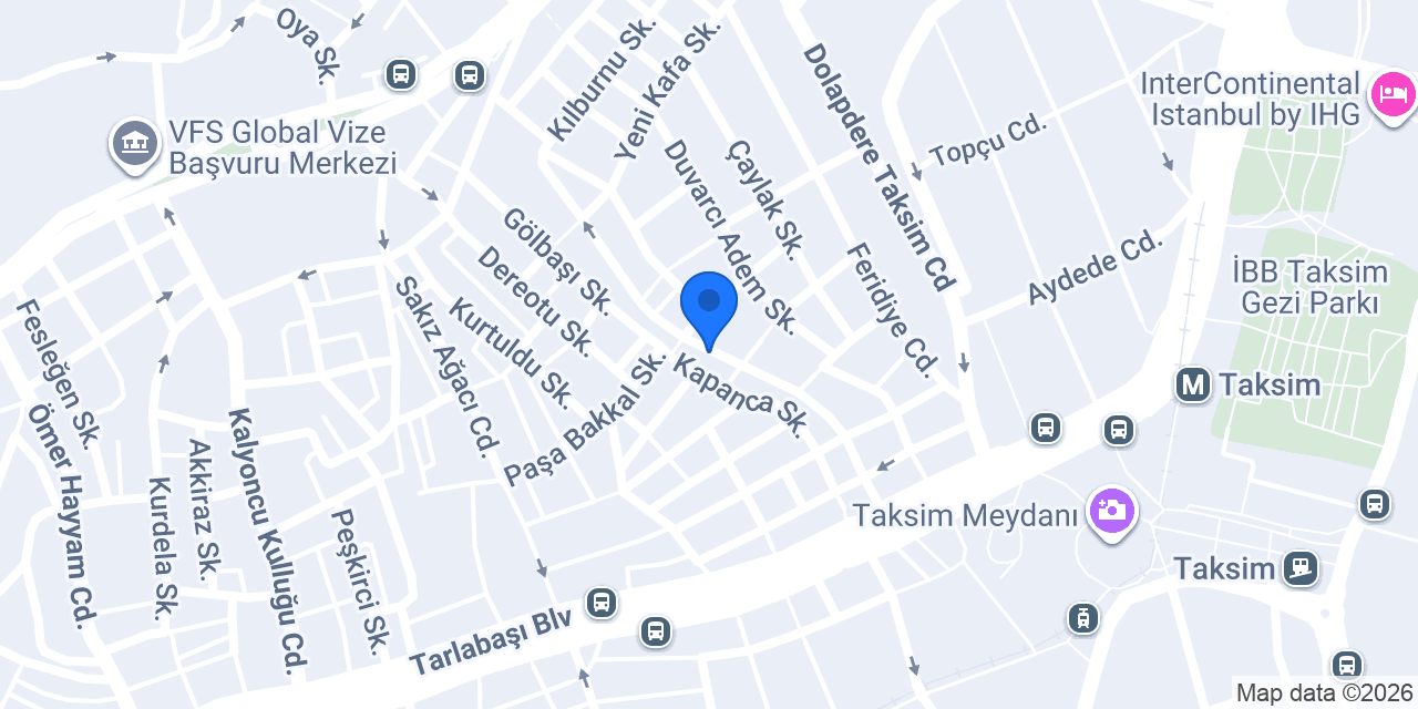 taksim celebi suites konumu